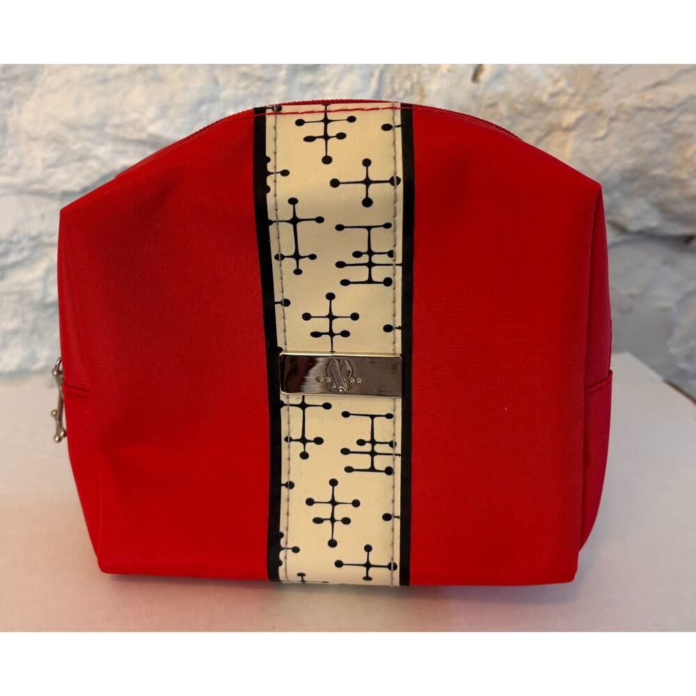 Eames Office x American Airlines Dot Pattern Red Travel Amenity Cosmetic Bag